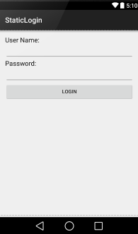 Static Login Example