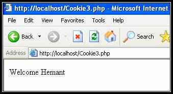Pass Data Using Cookie