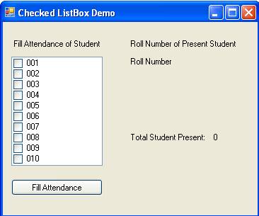 CheckedListBox Example