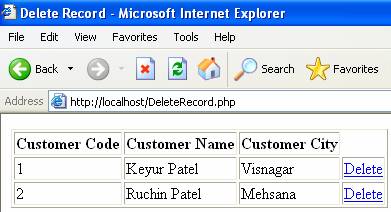 Delete Record